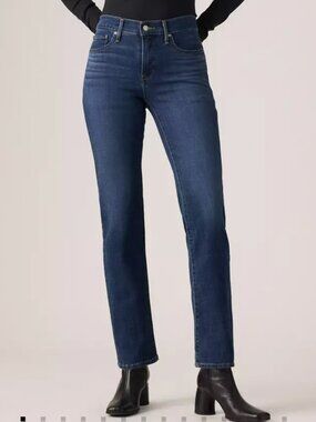 Levi's 314 straight leg jeans women's size 33 Lapis Loft color like new